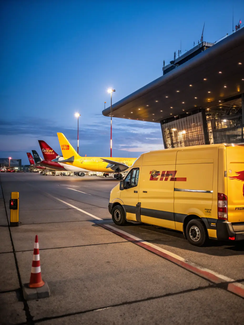 A modern, comfortable van awaits passengers at Istanbul Airport, ready for a seamless transfer to their hotel. The image should convey reliability and convenience.
