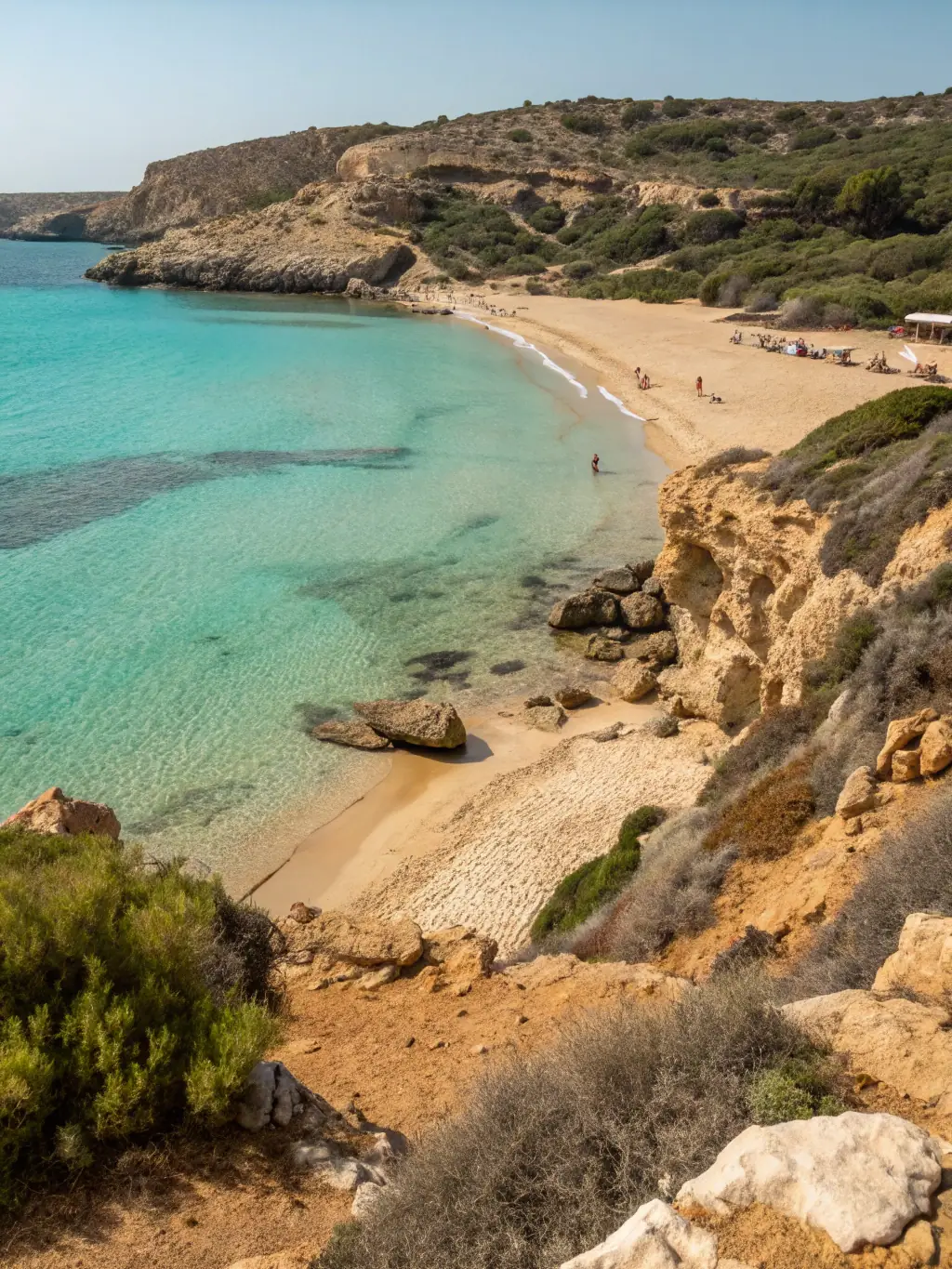 A vibrant image of the Turkish Riviera in Antalya, featuring clear turquoise waters, sandy beaches, and luxury resorts. This image highlights the relaxation and luxury aspects of a vacation in Turkey.